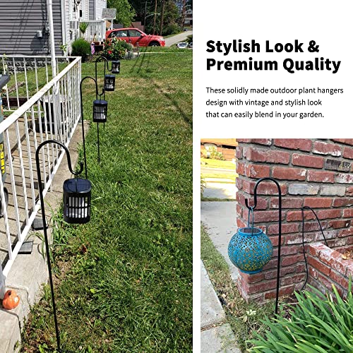 Ottsuls Shepherd-Hooks 60" Adjustable for Bird-Feeder Lantern Plant-Hook Garden-Stake - Plant Stand Hanger for Outdoor Flower Basket, Bird Feeder Hanger Weddings Decor (2 Pack) - size: 60 Inch, style: A-2 Pack