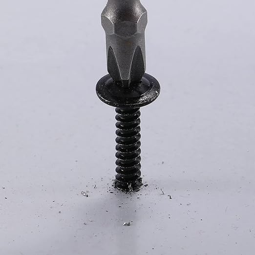 #10 x 5/8" Sheet Metal Screws 500PCS 410 Stainless Steel Truss Head Fast Self Tapping Screws Black Oxide by SG TZH