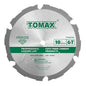 TOMAX PCDM10 Inch 6 Tooth Polycrystalline Diamond Tipped (PCD) Hardie Fiber Cement Saw Blade with 5/8-Inch Arbor