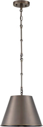 Savoy House 7-132-1-323 Alden Traditional Metal Cone Pendant, 1-Light 60 Watt, 9" H x 12" W, Old Bronze