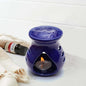 Pure Source India Ceramic Essential Oil Burner Wax Melt Burners |Aromatherapy| Ceramic Oil Diffuser| Candle Tealight Holder (Set of 1) Home Bedroom Decor Christmas Housewarming Gift, Blue