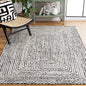 SAFAVIEH Braided Collection Area Rug - 6' x 9', Black & Navy, Handmade Farmhouse Cotton, Ideal for High Traffic Areas in Living Room, Bedroom (BRD260N) - color: Black/Navy, size: 6' x 9' (Rectangular)