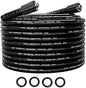 POHIR Pressure Washer Hose 25FT 4000PSI, 1/4 Inch M22 Kink Resistant Power Washing Replacement Hose, Lightweight Pressure Washer Extension Hose