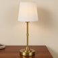 Cordless Table Lamp Rechargeable, 5200mAh High Capacity Battery Powered, Touch Dimmable Gold Lamp for Nightstand,Bedside,Kitchen,Living Room 15.8" (Fabric Lampshade)