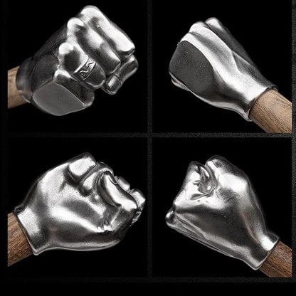 Fist Hammer, 2.1 lbs Stainless Steel Hammer with Solid Wood Handle for Outdoor Camping, Multi-Purpose Crafts and Hardware Tools, Also a Good Gift Choice