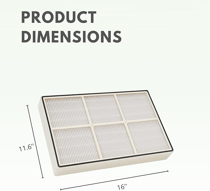 Nispira HEPA Filter with 4 Pre-Carbon Filters Compatible with Whirlpool Whispure Air Purifier Models AP25030K, APR25530L, APR25130L; Replaces Part # 1183051 1183051K, 2 Sets