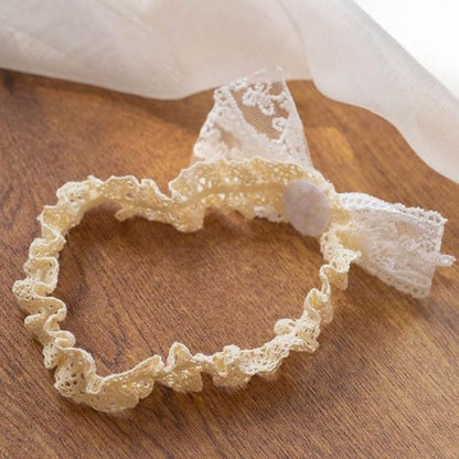 Lace Flower Bow-knot Baby Girls Headband Birthday Infant Wrap Elastic Baby Turban Hairband for Newborn Infant Toddler Kids (Style 1)