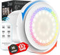 6" Bathroom Exhaust Fan with Light, 10 RGB Lights Upgraded 2 Way 6 Speed Bathroom Fan with Light & Remote DC Motor 3000 RPM Energy Saving Household Ventilation Fans for Attic Basement Garage P208A2