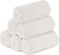 Buryeah 6 Pcs Flannel Throw Blanket Bulk 50 x 60 in Sleepover Blanket Outdoor Wedding Throw Lightweight, Oeko-tex Standard 100 Certified for Sofa Homeless Gifts (Cream White)