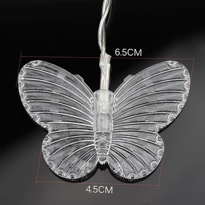 Lainin USB Powered String Light 13FT 96LED Curtain Light 16 Butterflies Strings 8 Mode Fairy Light Strip for Party Indoor Outdoor Room Garden Wall Wedding Christmas Xmas Decorations (Pink)