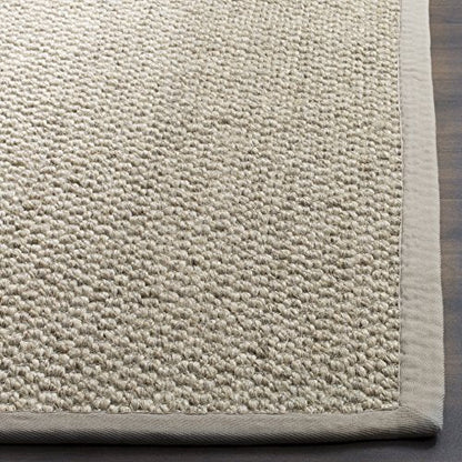 SAFAVIEH Natural Fiber Collection Runner Rug - 2' x 6', Marble, Sisal, Woven Design with Border (NF525C) - color: Marble, size: 2' x 6' (Runner)