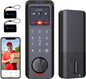3D Face Recognition Smart Lock with Camera, Palm Vein, Fingerprint & Keypad Access, Keyless Entry Biometric Deadbolt for Front Door, Video Doorbell, 2-Way Audio, Night Vision, Tuya App, Alexa
