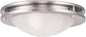 Livex Lighting 7057-91 Brushed Nickel Flush Mount with White Alabaster Glass