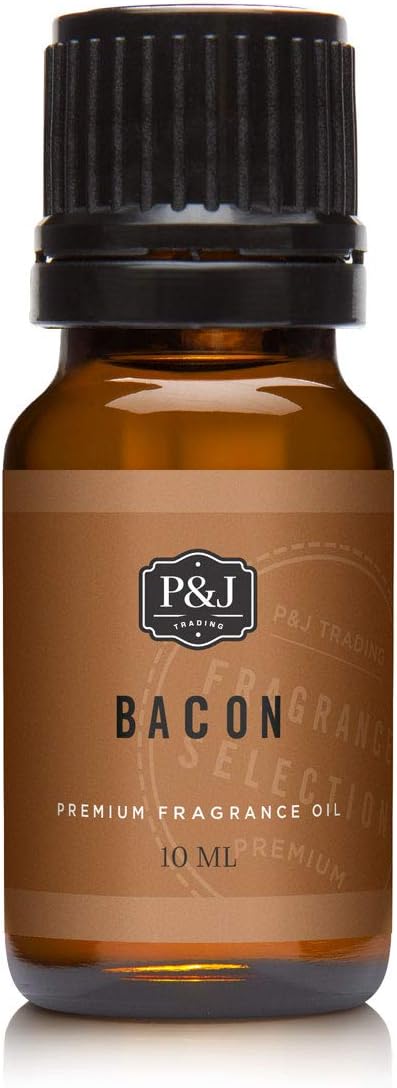 P&J Trading Fragrance Oil for Diffusers for Home - Bacon 10ml Fragrance Scents for Candle Making - Soap Making Supplies & Car Diffuser Scents