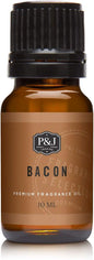 P&J Trading Fragrance Oil for Diffusers for Home - Bacon 10ml Fragrance Scents for Candle Making - Soap Making Supplies & Car Diffuser Scents
