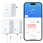 GoveeLife WiFi Refrigerator Thermometer with Alarm, Wireless Digital Freezer Temperature Gauge with App, 2 Years Free Data Export, for Home Kitchen Fridge Hot Tub 2 Pack（Only Support 2.4G Wi-Fi）