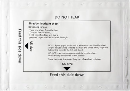 Ansoon 24 Pack Paper Shredder Lubricant Sheets, Paper Shredder Sharpening & Lubricating Sheets