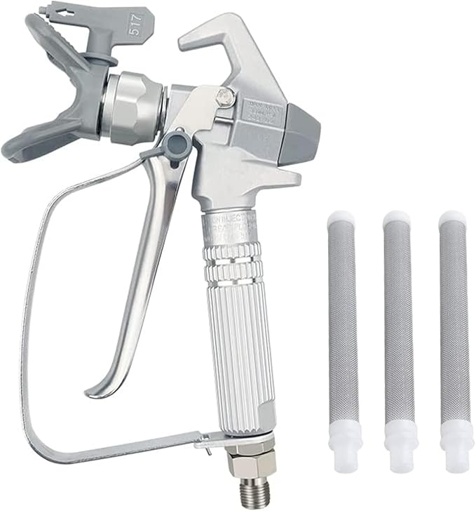 Airless Paint Spray Gun Sprayer High Pressure 3600 PSI 517 Nozzle Tip for Sprayer with 3 Pcs Filter JW-G3