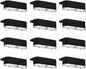 Peasur 12 Pack Solar Fence Lights Outdoor, Deck Light Solar Powered, IP65 Waterproof Led Riling Solar Lights for Outside Step Yard, Cool White
