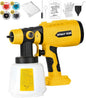 Paint Sprayer Compatible with DeWalt 20V Battery, 200W HVLP Spray Paint Gun Tool with Brushless Motor and Copper Nozzle, Easy to Clean, for Furniture, Fence, Walls, Ceiling, Door etc. (No Battery)