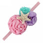 YanJie Mermaid Hairband - Aqua Lavender, Handmade Flower Headband with Starfish for Baby Girls, Newborn Hairbands for Daily Wear, Special Occasions, Photo Props, Birthday Party Gift