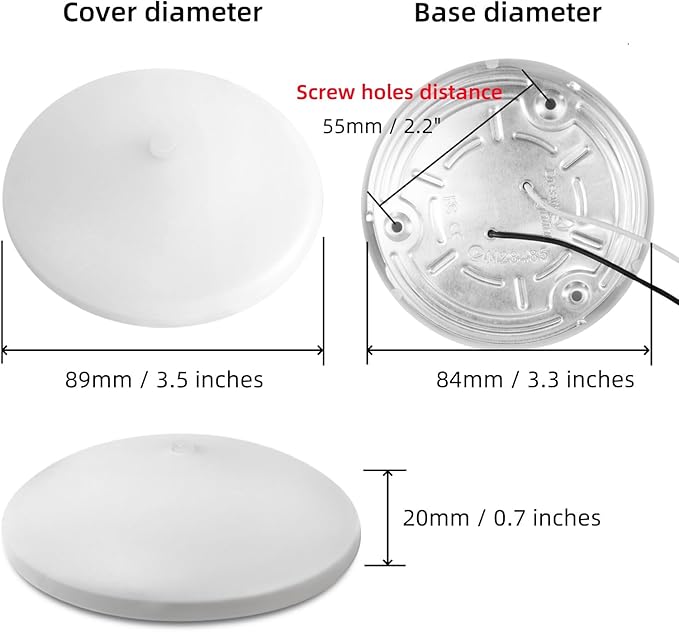3.5inch 12 Volt RV LED Lights Interior Ceiling Light with Switch Under Cabinet Lights for RV Trailer Boat 3500K Soft White Lighting, 3.7watt 250lumens Set of 4