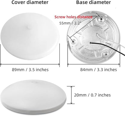 3.5inch 12 Volt RV LED Lights Interior Ceiling Light with Switch Under Cabinet Lights for RV Trailer Boat 3500K Soft White Lighting, 3.7watt 250lumens Set of 4