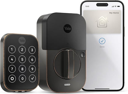 Yale Assure Lock 2 Plus Apple Home Keys Deadbolt (Tap to Open), Oil Rubbed Bronze Key-Free Smart Entry Door Lock with Wi-Fi Connected Touchscreen Keypad for Code Entry, YRD450-N-WF1-0BP