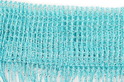1x2 M Door String Curtain Rare Flat Silver Ribbon Thread Fringe Window Panel Room Divider Cute Strip Tassel for Wedding Coffee House Restaurant Parts, Blue - color: Blue