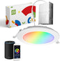 ASD 1 Pack LED Smart Recessed Lighting 6 Inch 15W, RGBW Color Changing Lights, Compatible with Alexa & Google Assistant, Dimmable 2700K-6500K Selectable RGB Lights, WiFi Bluetooth Ceiling Light, ETL