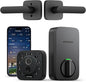 ULTRALOQ Bolt Fingerprint Smart Lock with Handle, 7-in-1 Keyless Entry Door Lock Set, Built-in WiFi Deadbolt, Auto-Lock & Unlock, App Remote Control, Compatible with Alexa, ANSI Grade 1,Black