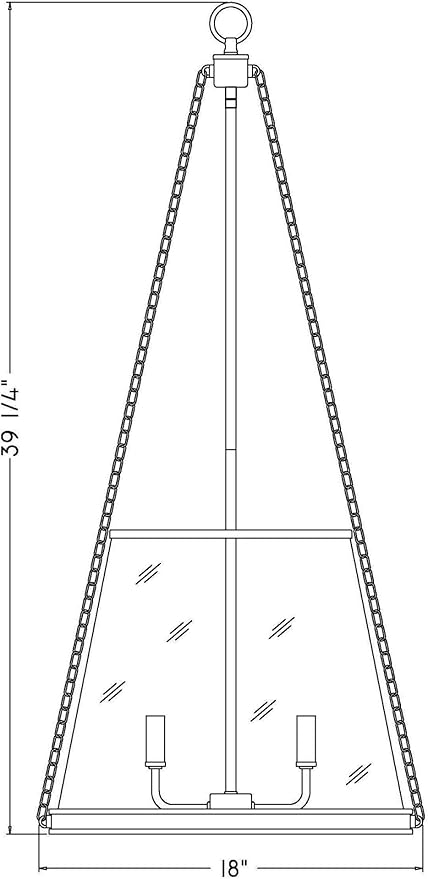 Z-Lite 341P18-PN Prescott Pendant, 4-Light 240 Total Watts, Polished Nickel