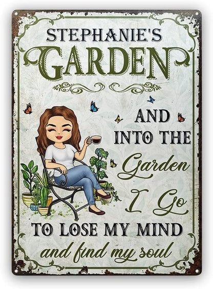 And Into The Garden I Go Gardening, Garden Sign, Personalized Custom Classic Metal Signs Garden Yard Wall Decorative Metal Sign (12)