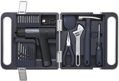 HOTO Cordless Brushless Drill Tool Set, Variable Speed, Hidden Buckle, Unique LED Screen, Intelligent Digital Display, Exquisite & Practical, High-end Drill Kit for Home/Daily Use