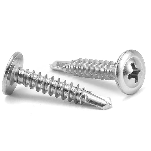#8 x 1" Sheet Metal Screws 100PCS 410 Stainless Steel Truss Head Fast Self Tapping Screws by SG TZH