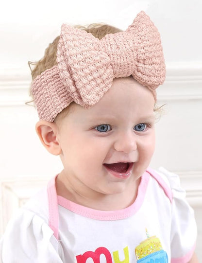 Stretchy Baby Girl Headbands Bows, Infant Headband Bows for Baby Bonnet Newborn Head Wraps Toddler Unisex (TD009)
