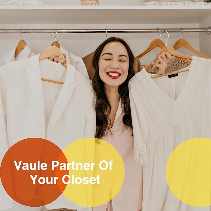 Wooden Hangers - 30 Pack - Clothes Hanger for Daily Used,Smooth Finish Wood Hanger with Precisely Cut Notches,Coat Hangers, Heavy Duty Hanger for Shirt Suit Dress (Natural)