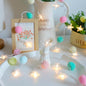 ChiRee Indoor String Lights 6.56 Feet Pom Poms Star Lights 20 LED Battery Operated String Fairy Lights Warm White Star Lights Colorful Decor Lights for Home Bedroom Kids Playhouse Holiday Christmas