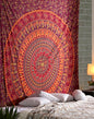 RAJRANG Red Hippie Tapestries - Elephant Mandala Tapestry Bohemian Bedspread Ethnic Boho Dorm Decor Wall Hanging - 90 X 84 Inches - size: 90"L x 84"W