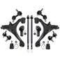 Detroit Axle - 12pc Front End Suspension Kit for 2001-2005 Honda Civic 2 Lower Control Arms 2 Lower Ball Joints 4 Inner & Outer