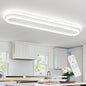 Modern Linear Ceiling Light, 31.5Inch Dimmable LED Flush Mount Ceiling Lamp with Remote Control, Long Kitchen Ceiling Light Fixture for Living Room Dining Room Bedroom Hallway (White)
