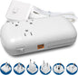 Ceptics 300W Travel Voltage Converter, 220V to 110V 50Hz to 60Hz Step Down for Curling Iron, Straightener, 1 USB, 1-USB-C 18W, SWadApt A B C E/F G I