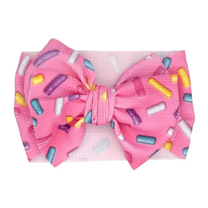 Baby Headbands for Girls Hair Bows Turban Knotted Donut Headwraps for Newborn Infant Toddlers Kids (PR10-8PCS)