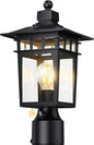 Dusk to Dawn Outdoor Post Lights,Black Waterproof Lamp Post Light Fixture, Aluminum Lamp Posts Outdoor Lighting Pole Lantern for Outside Yard Patio Pathway Garden Deck, Hard Wired,1-Pack