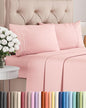 Full Size 4 Piece Sheet Set - Comfy Breathable & Cooling Bed Sheets Set - Hotel Luxury Bedding for Women, Men, Kids, Teens, Boys & Girls - Deep Pockets, Ultra-Soft, Wrinkle Free - Oeko-Tex - Baby Pink