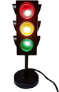 Kicko 11-Inch Traffic Lights Lamp with Base - 4-Mode Color Changing Stop Light Lamp for Kids’ Bedroom, Party Decoration or Playroom - Battery or USB Powered Mini Lighting - Ideal Traffic Light Decor