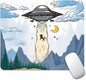 Design - UFO Square Mouse pad, Texture, Waterproof, Anti Slip Rubber Base, Computer Mouse pad, Laptop Mouse pad