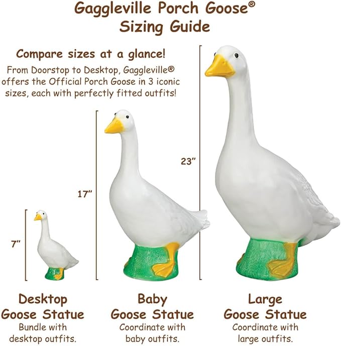 Fox Valley Traders Gaggleville 23" Large White Goose, Plastic Garden Décor, Vibrant and Clean Painted Goose Feet - Indoor or Outdoor Decorative Figurine for Garden, Patio, or Entryway Accent