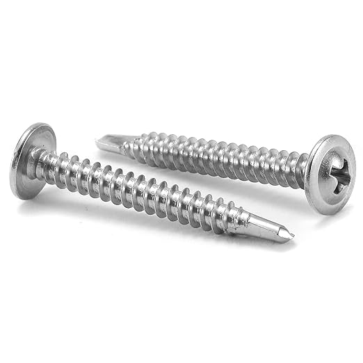 #8 x 1-1/2" Sheet Metal Screws 500PCS 410 Stainless Steel Truss Head Fast Self Tapping Screws by SG TZH