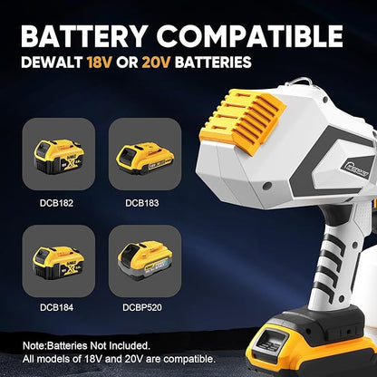 Cordless Paint Sprayer for Dewalt 20V MAX Battery, HVLP Spray Paint Gun with Brushless Motor and 1200ML Container,Electric Paint Gun for House Painting,Furniture,Fences (Battery Not Included)